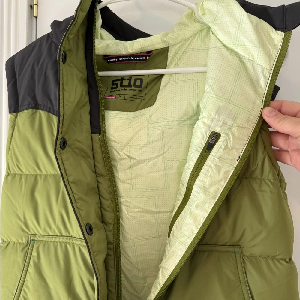 Stio Women’s Woodson Down Vest in Forest Olive - Picture 3 of 4